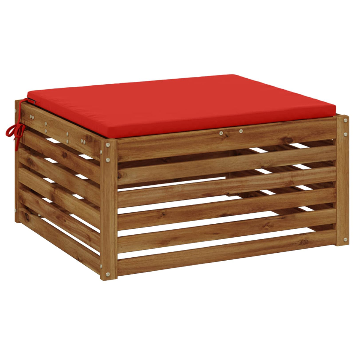 Seat Cushions SOEST 100% Polyester Red 80 x 80 x 3 cm