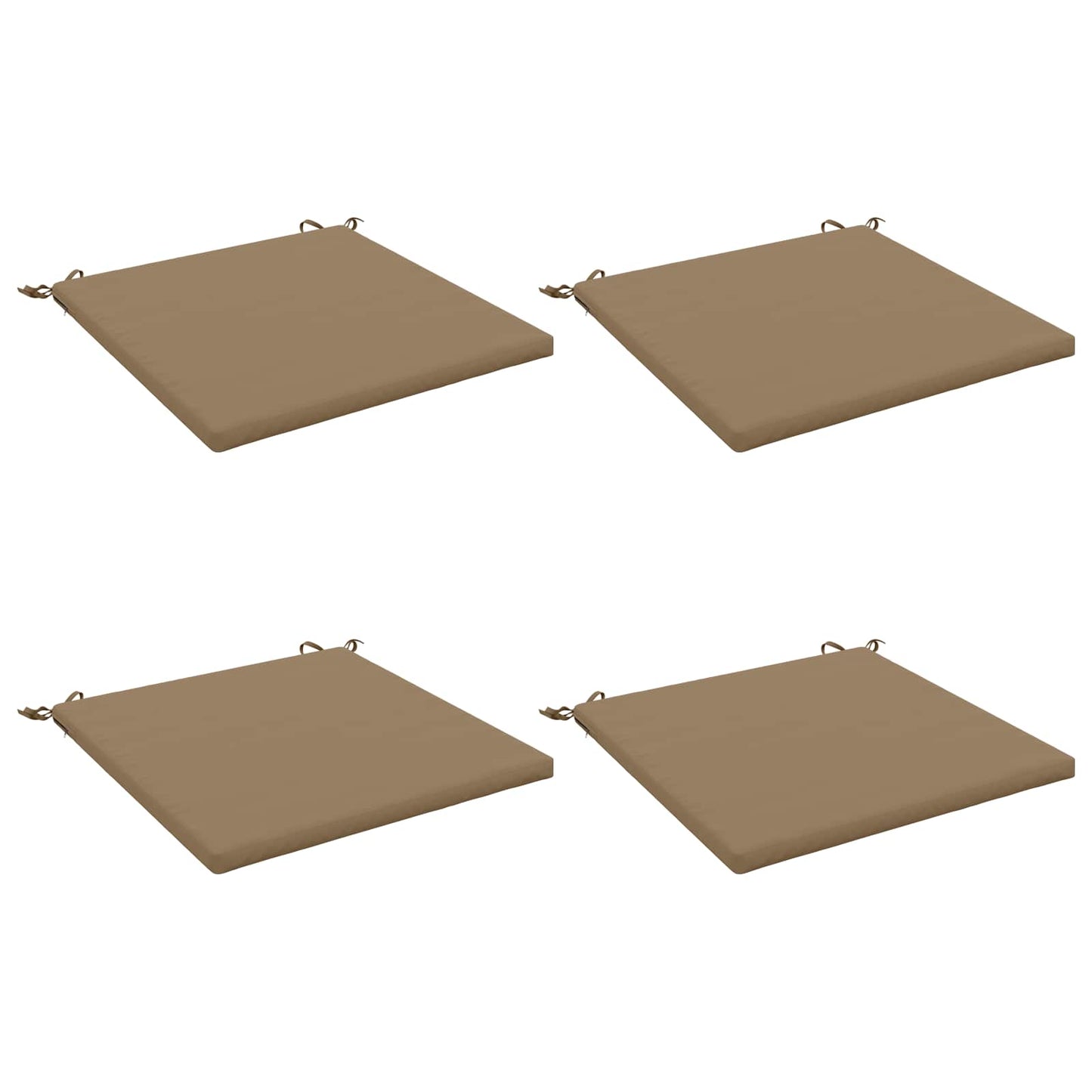4-Piece Seat Cushions SOEST 4 pcs 100% Polyester Taupe