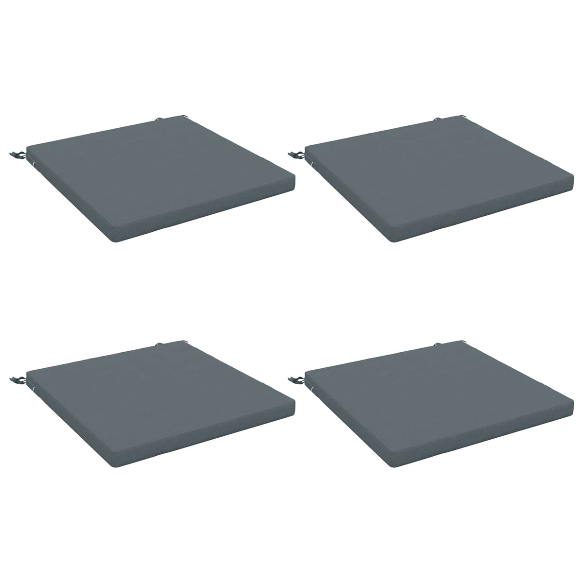 Seat Cushions SOEST 4 pcs 100% Polyester Blue 80 x 80 x 5 cm