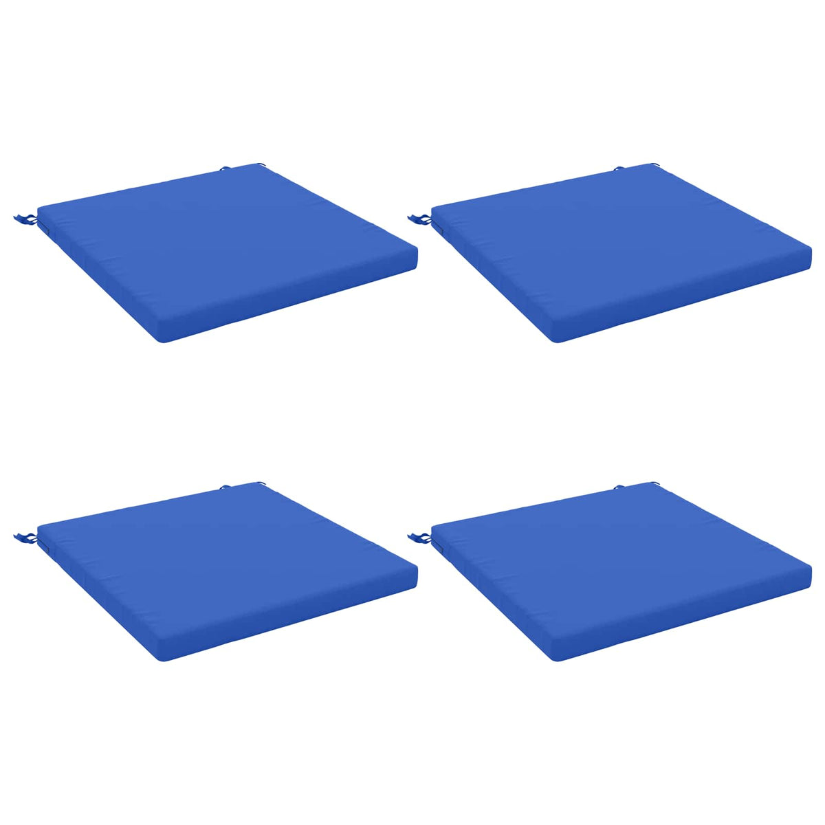 4-Piece Seat Cushions SOEST 4 pcs 100% Polyester Royal Blue