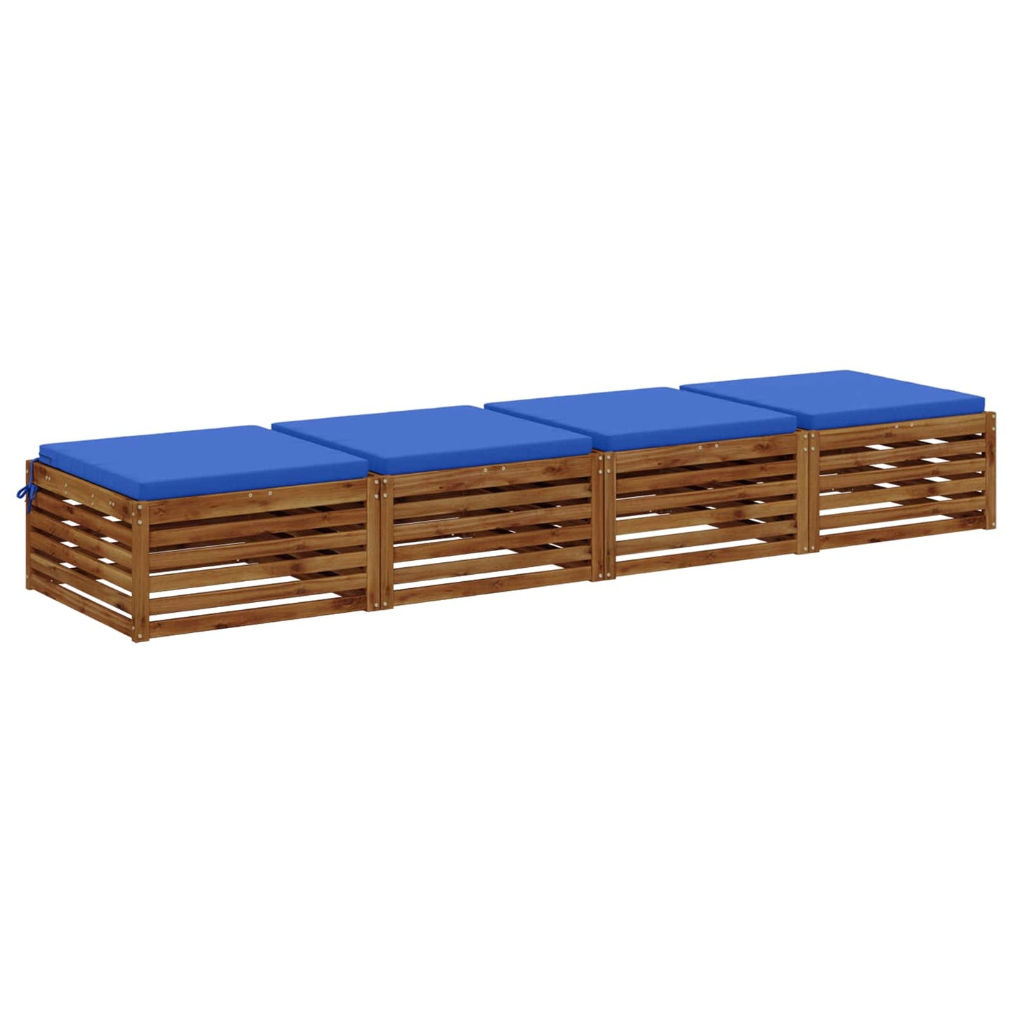 4-Piece Seat Cushions SOEST 4 pcs 100% Polyester Royal Blue