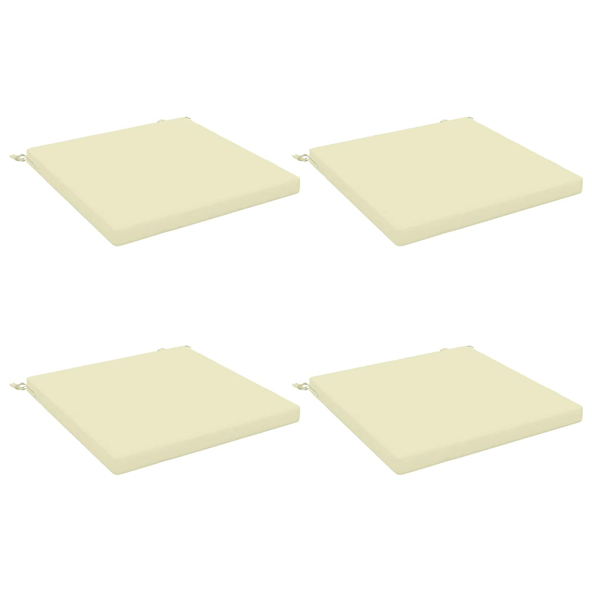 4-Piece Seat Cushions SOEST 4 pcs 100% Polyester Cream
