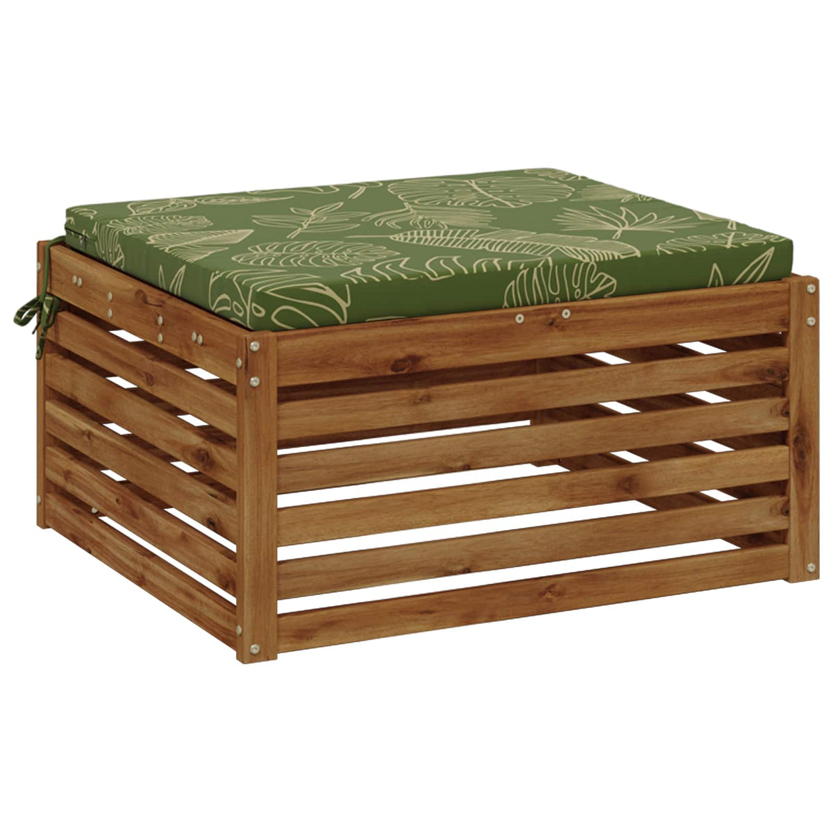 Seat Cushions SOEST 100% Polyester Leaf Design 80 x 80 x 5 cm