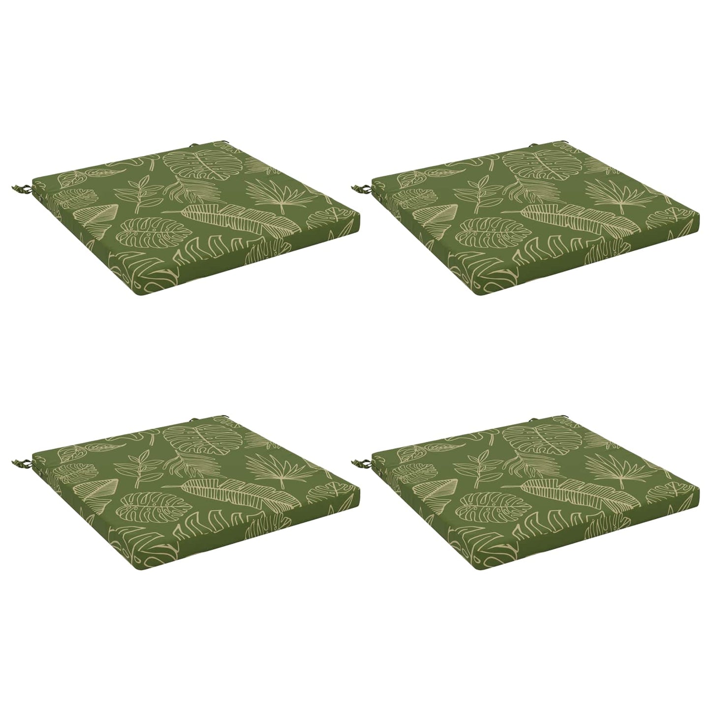 4-Piece Seat Cushions SOEST 4 pcs 100% Polyester Leaf Design