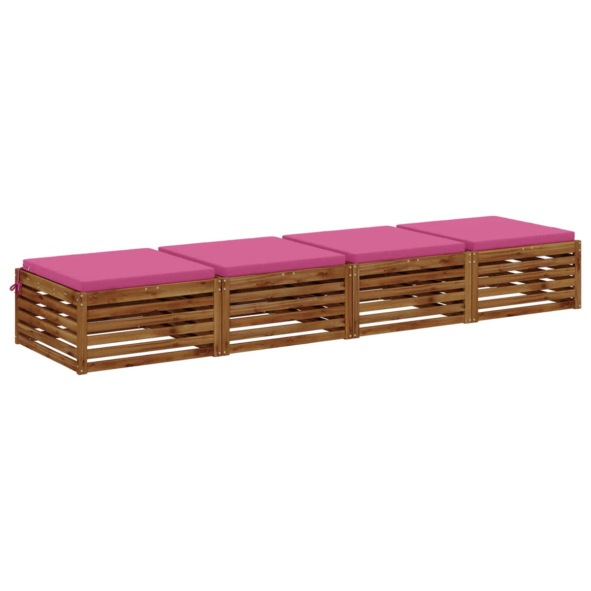 Seat Cushions SOEST 4 pcs 100% Polyester Pink 80 x 80 x 5 cm