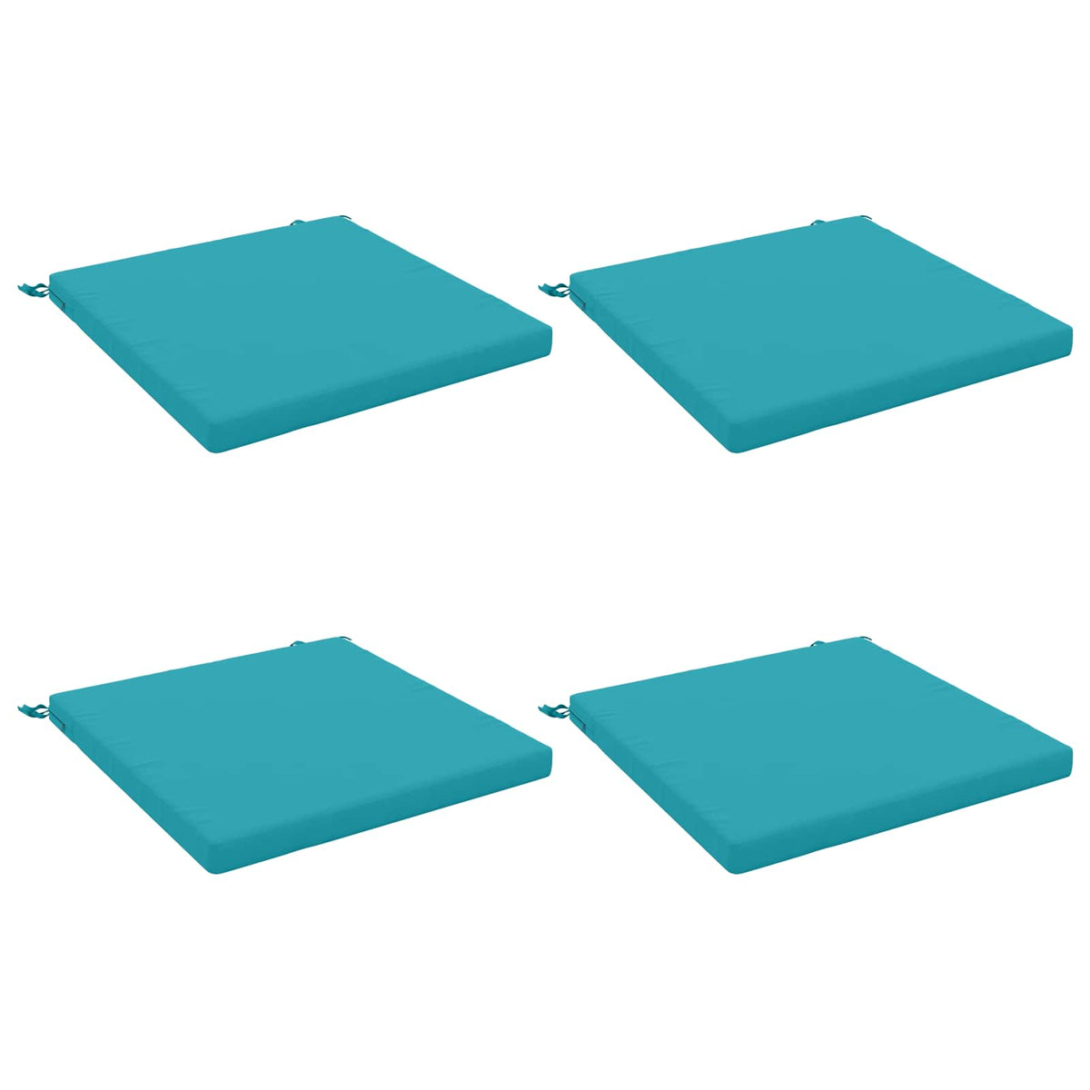 4-Piece Seat Cushions SOEST 4 pcs 100% Polyester Turquoise