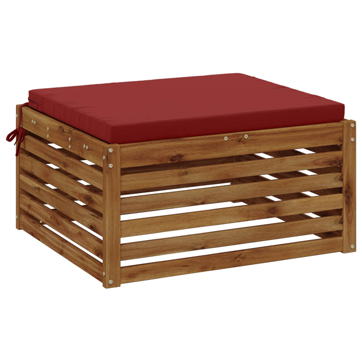 Seat Cushions SOEST 100% Polyester Wine Red 80 x 80 x 5 cm