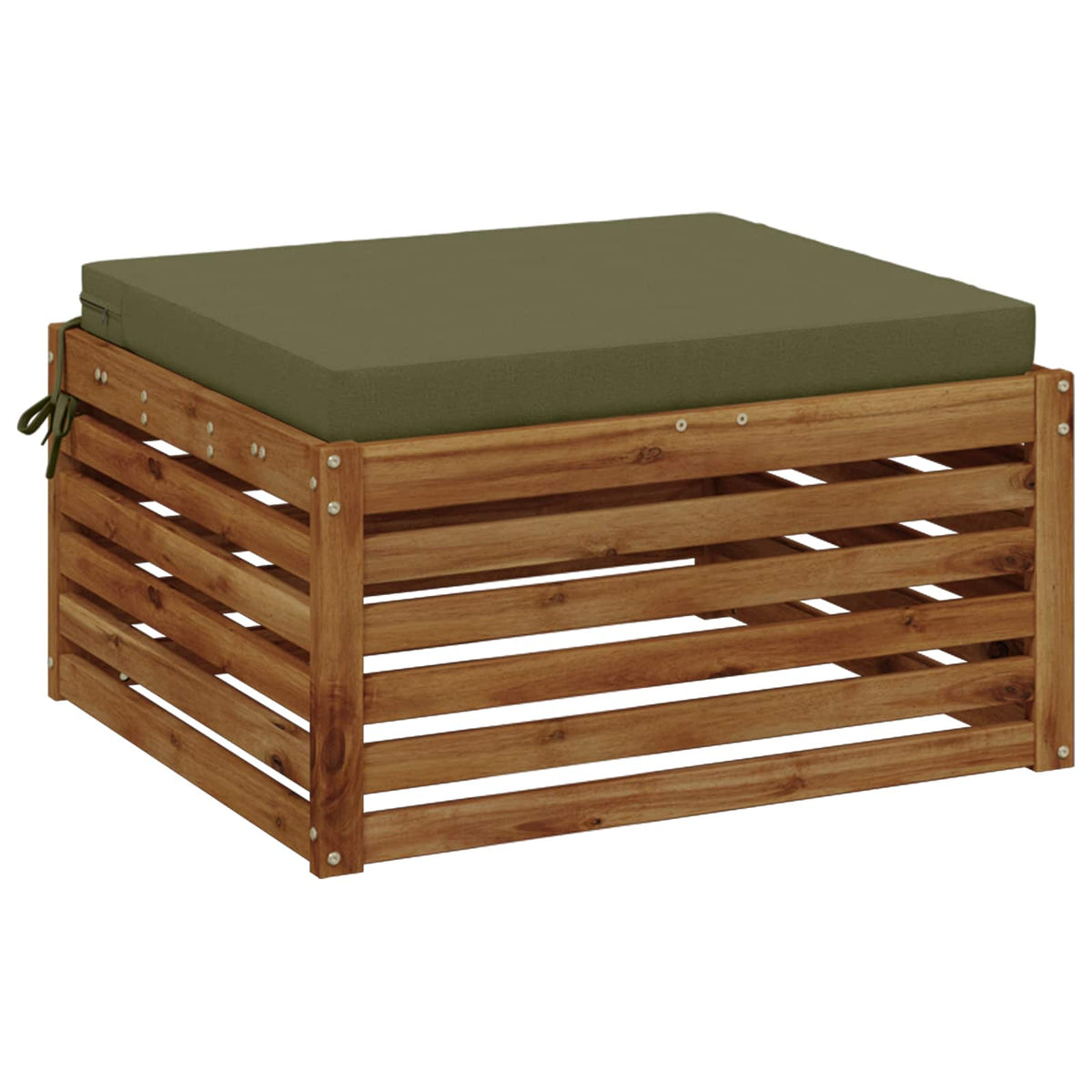 Seat Cushions SOEST 100% Polyester Olive Green 80 x 80 x 7 cm