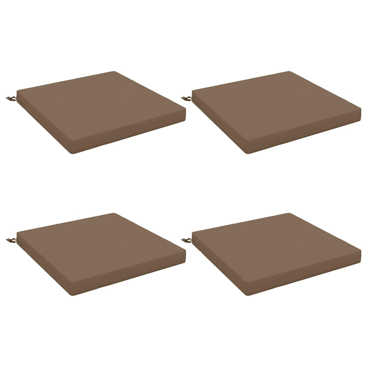 4-Piece Seat Cushions SOEST 4 pcs 100% Polyester Taupe