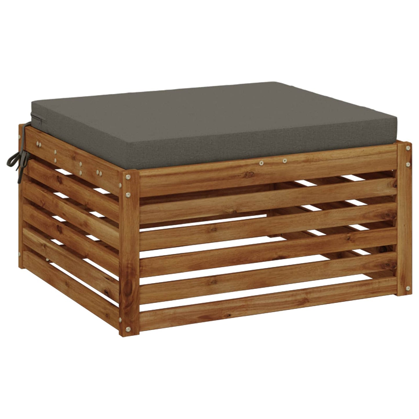 1-Piece Seat Cushion SOEST 100% Polyester Grey 80 x 80 x 7 cm