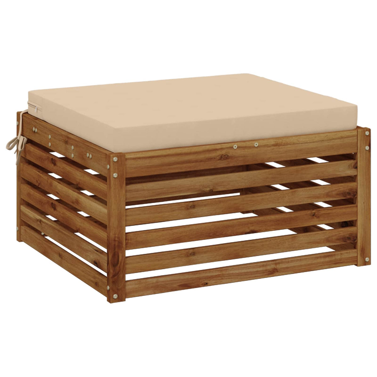 1-Piece Seat Cushion SOEST 100% Polyester Cream 80 x 80 x 7 cm