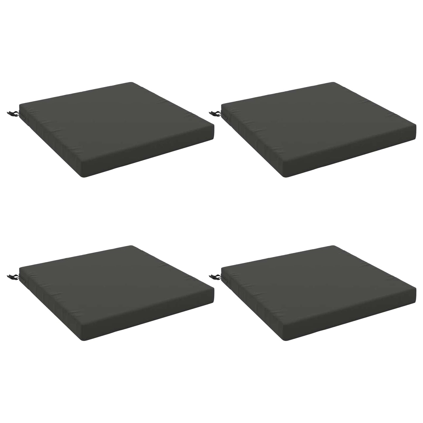 4-Piece Seat Cushions SOEST 4 pcs 100% Polyester Anthracite