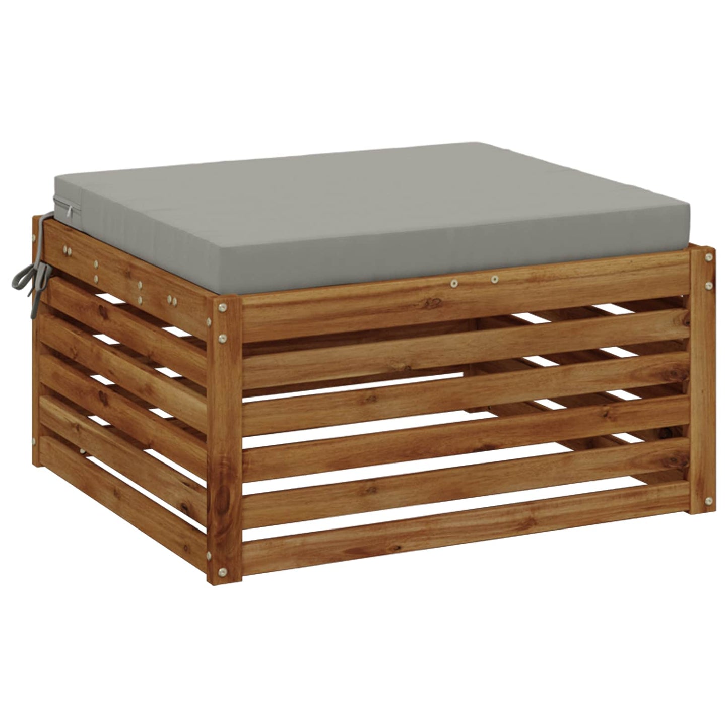 1-Piece Seat Cushion SOEST 100% Polyester Grey 80 x 80 x 7 cm
