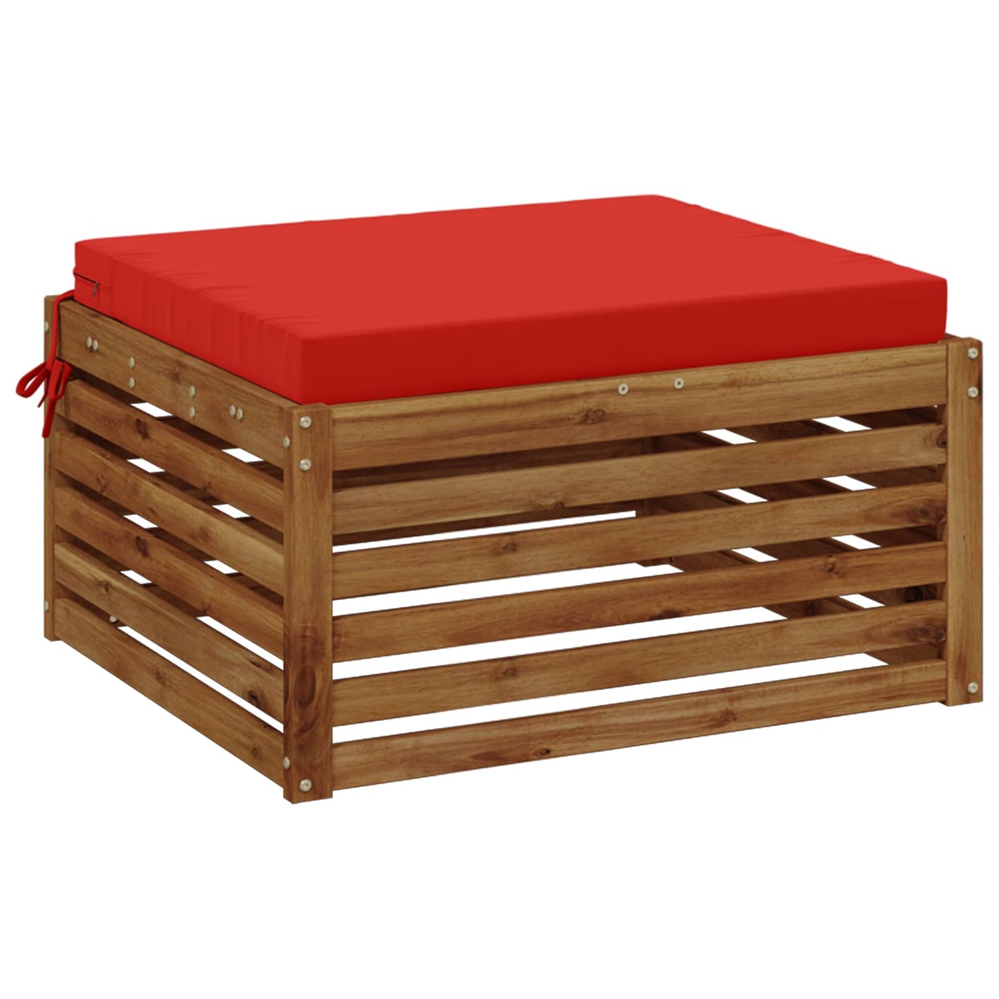 1-Piece Seat Cushion SOEST 100% Polyester Red 80 x 80 x 7 cm