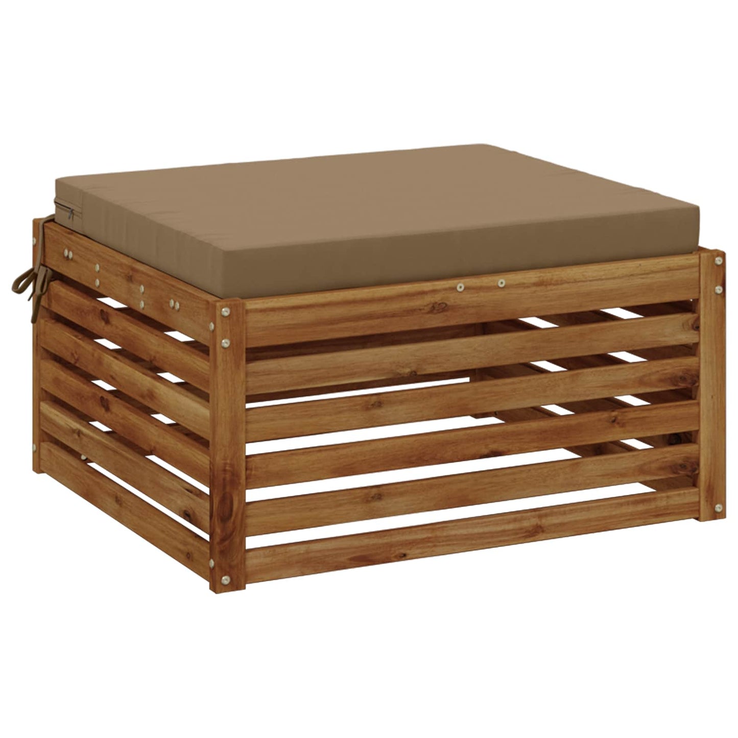 1-Piece Seat Cushion SOEST 100% Polyester Taupe 80 x 80 x 7 cm