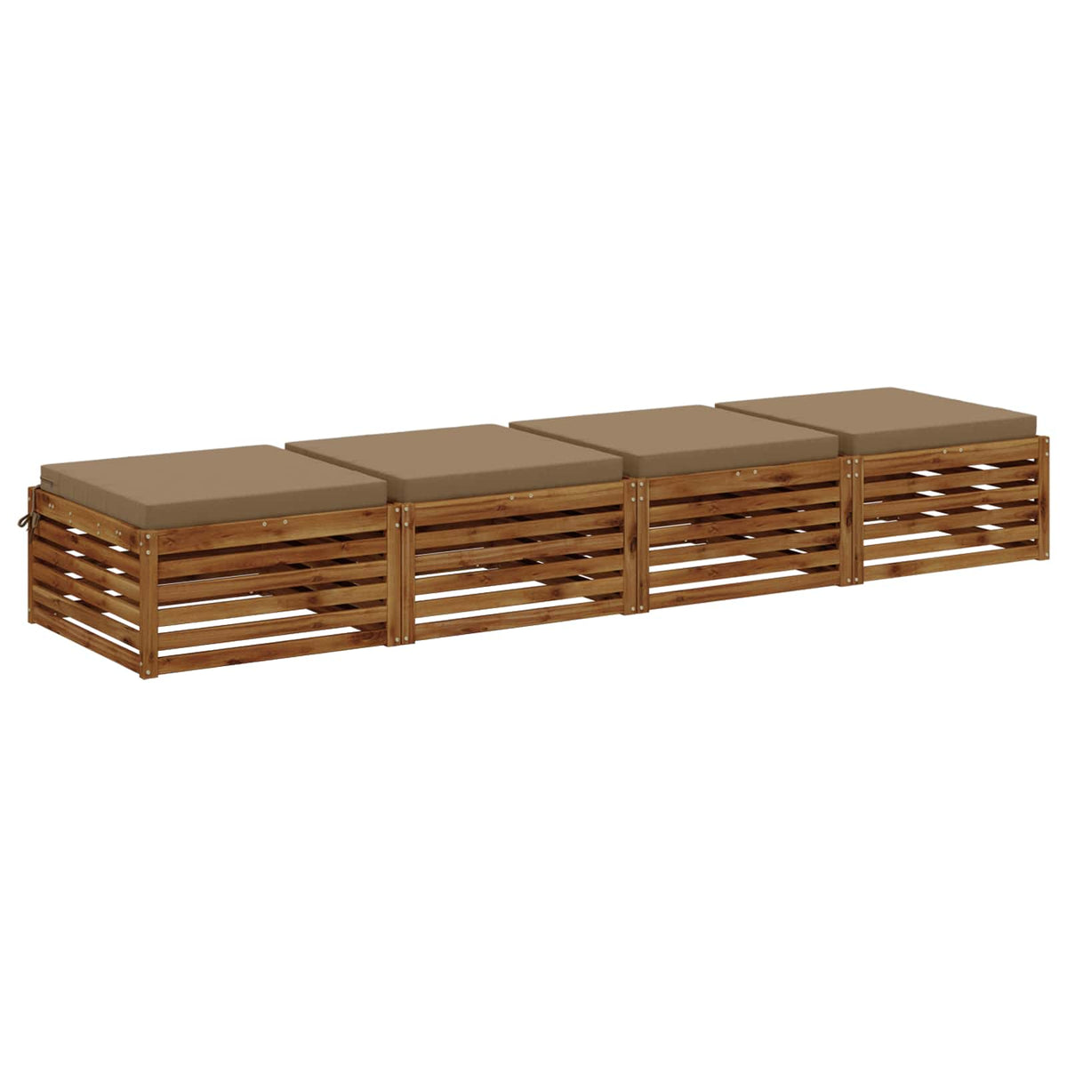 Seat Cushions SOEST 4 pcs 100% Polyester Taupe 80 x 80 x 7 cm