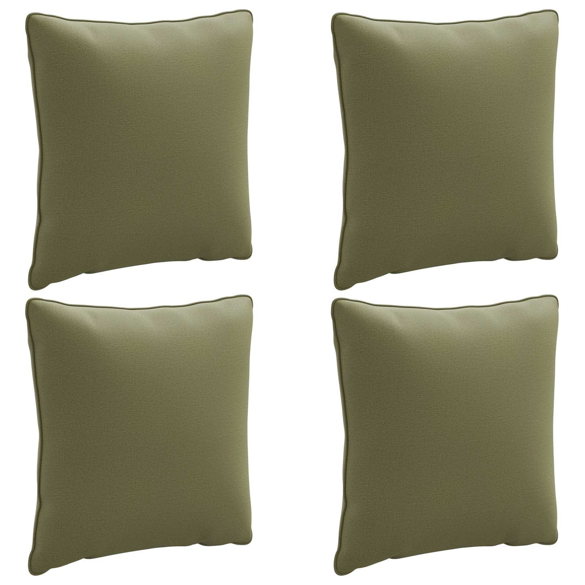 Back Cushion PUTTEN 4 pcs 100% Polyester Olive Green