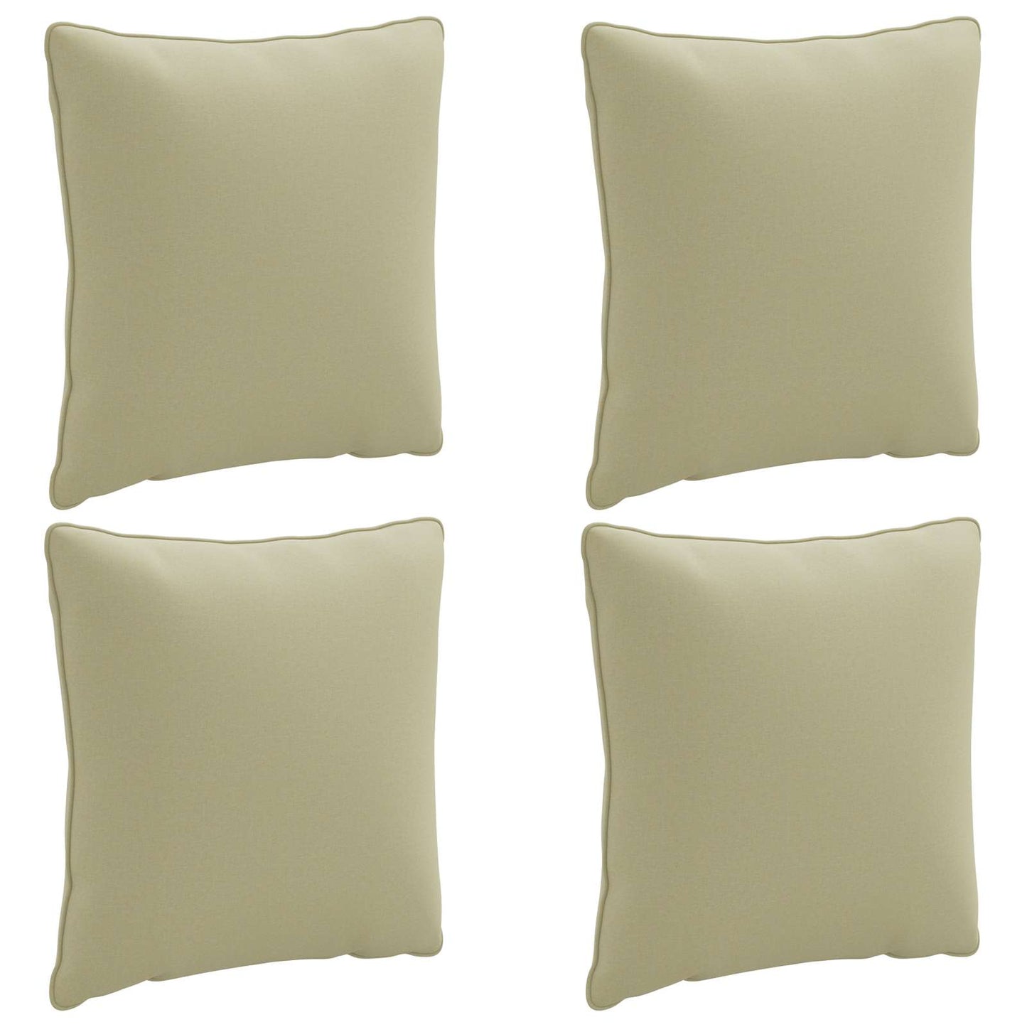 4-Piece Back Cushions PUTTEN 4 pcs 100% Polyester Light Green