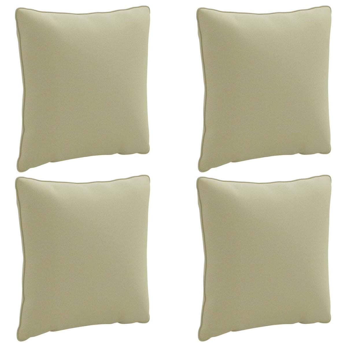 Back Cushion PUTTEN 4 pcs 100% Polyester Light Green
