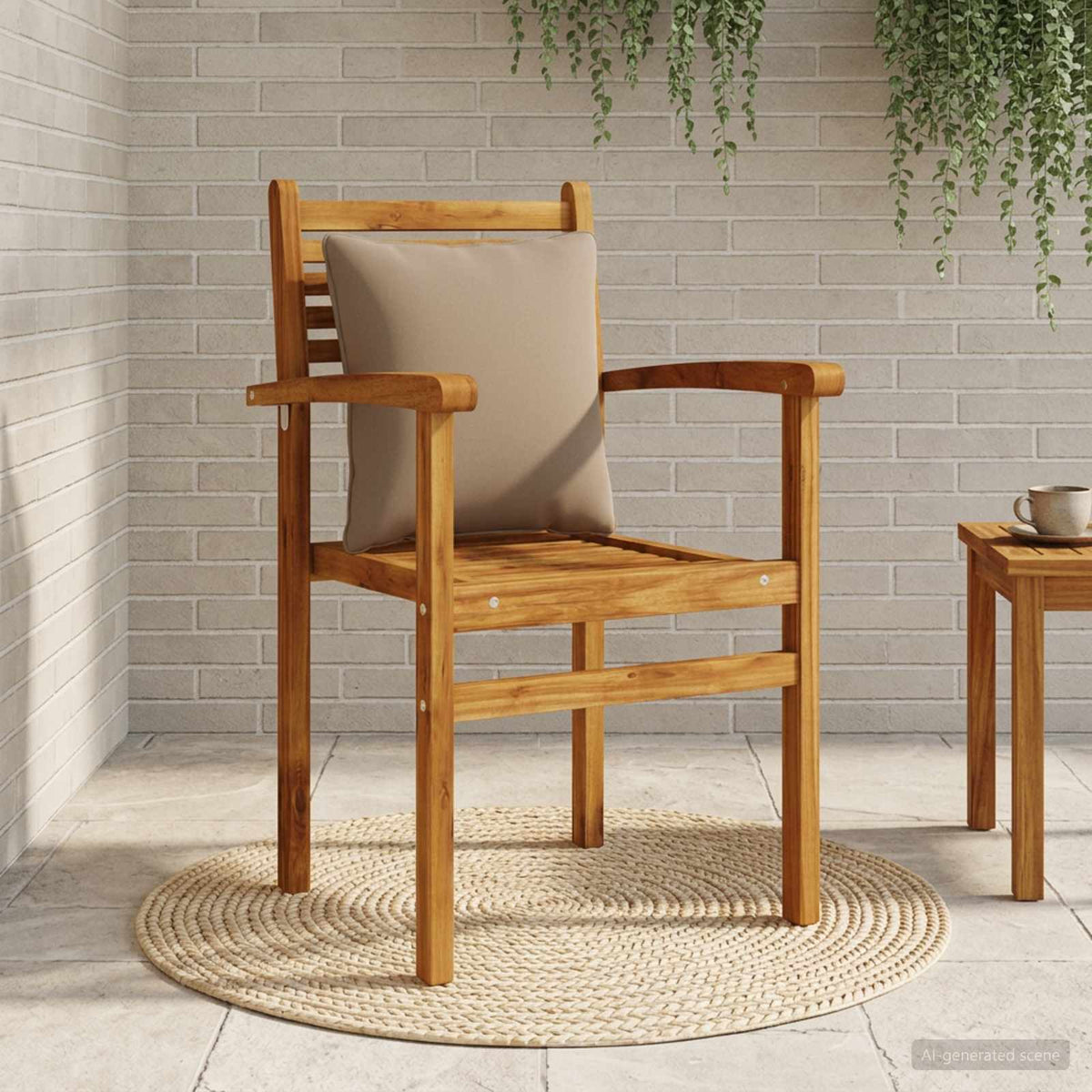 Back Cushion PUTTEN 100% Polyester Taupe 40 x 40 x 15 cm