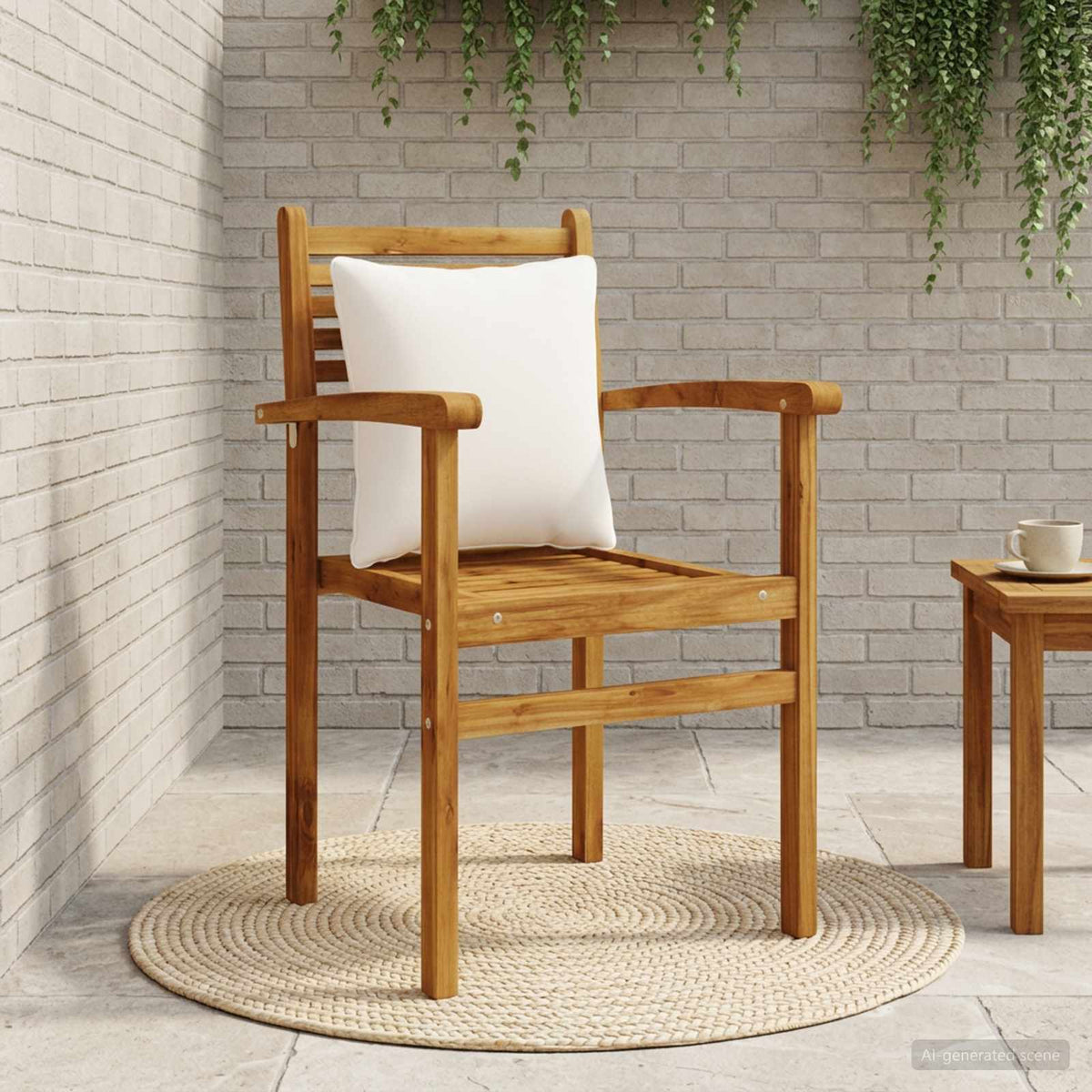 Back Cushion PUTTEN 100% Polyester White 40 x 40 x 15 cm