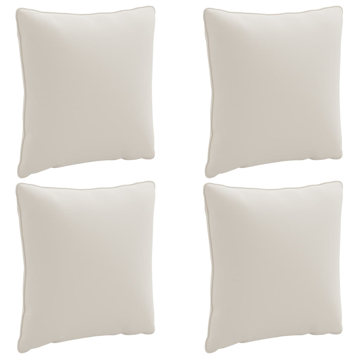 Back Cushion PUTTEN 4 pcs 100% Polyester White 40 x 40 x 15 cm