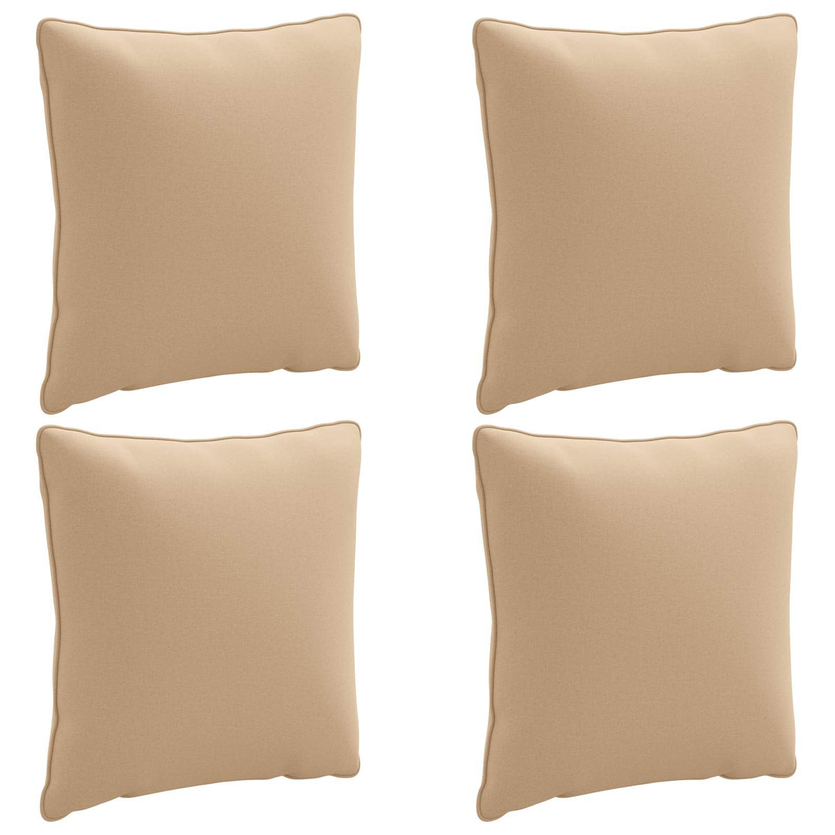 4-Piece Back Cushions PUTTEN 4 pcs 100% Polyester Sand