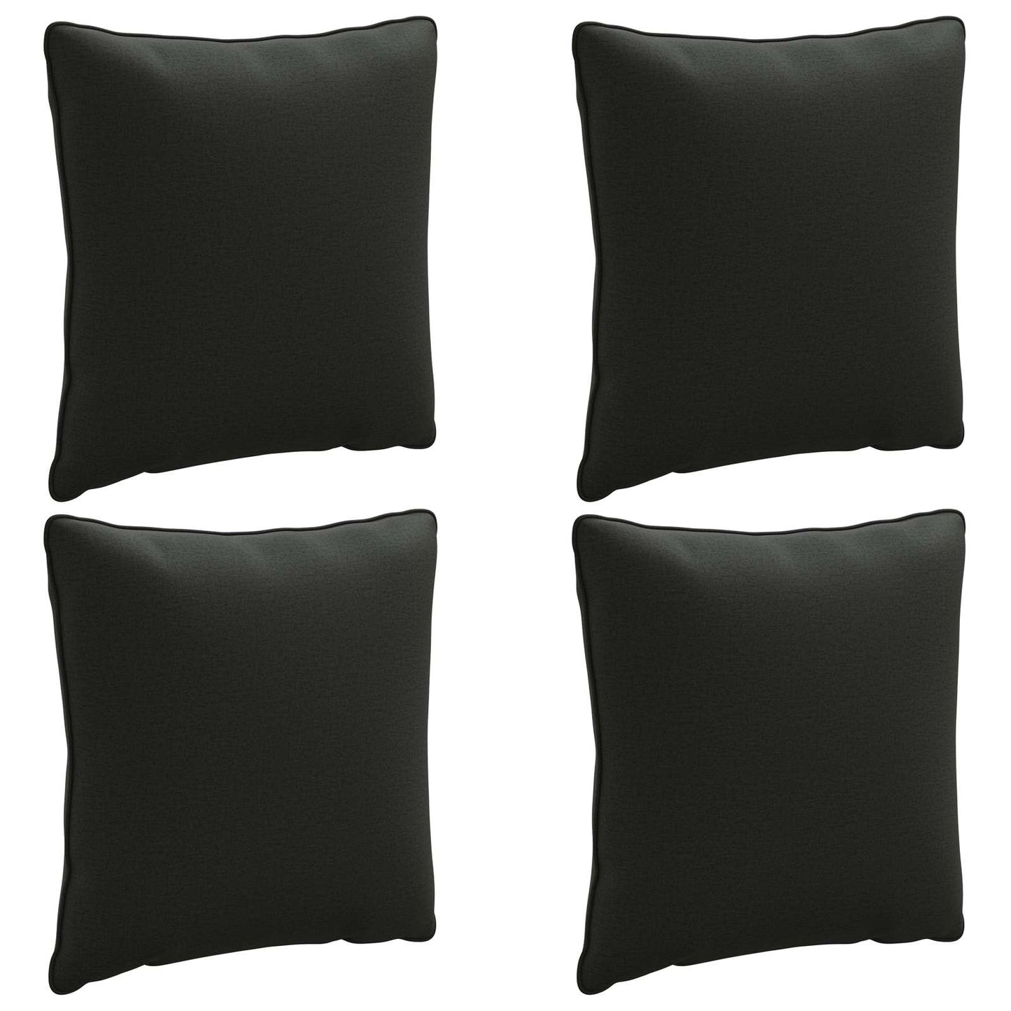 4-Piece Back Cushions PUTTEN 4 pcs 100% Polyester Black