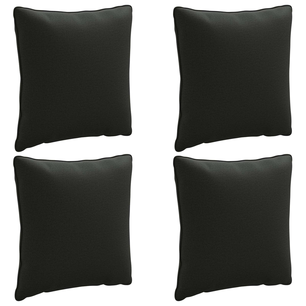 Back Cushion PUTTEN 4 pcs 100% Polyester Black 40 x 40 x 15 cm