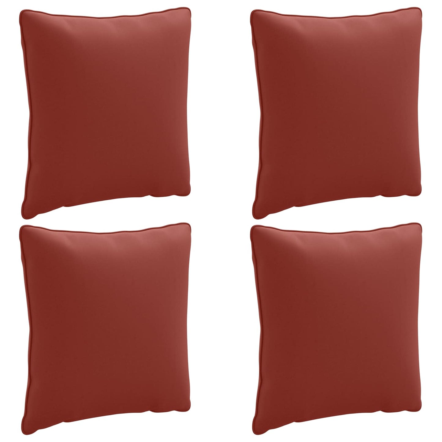4-Piece Back Cushions PUTTEN 4 pcs 100% Polyester Red