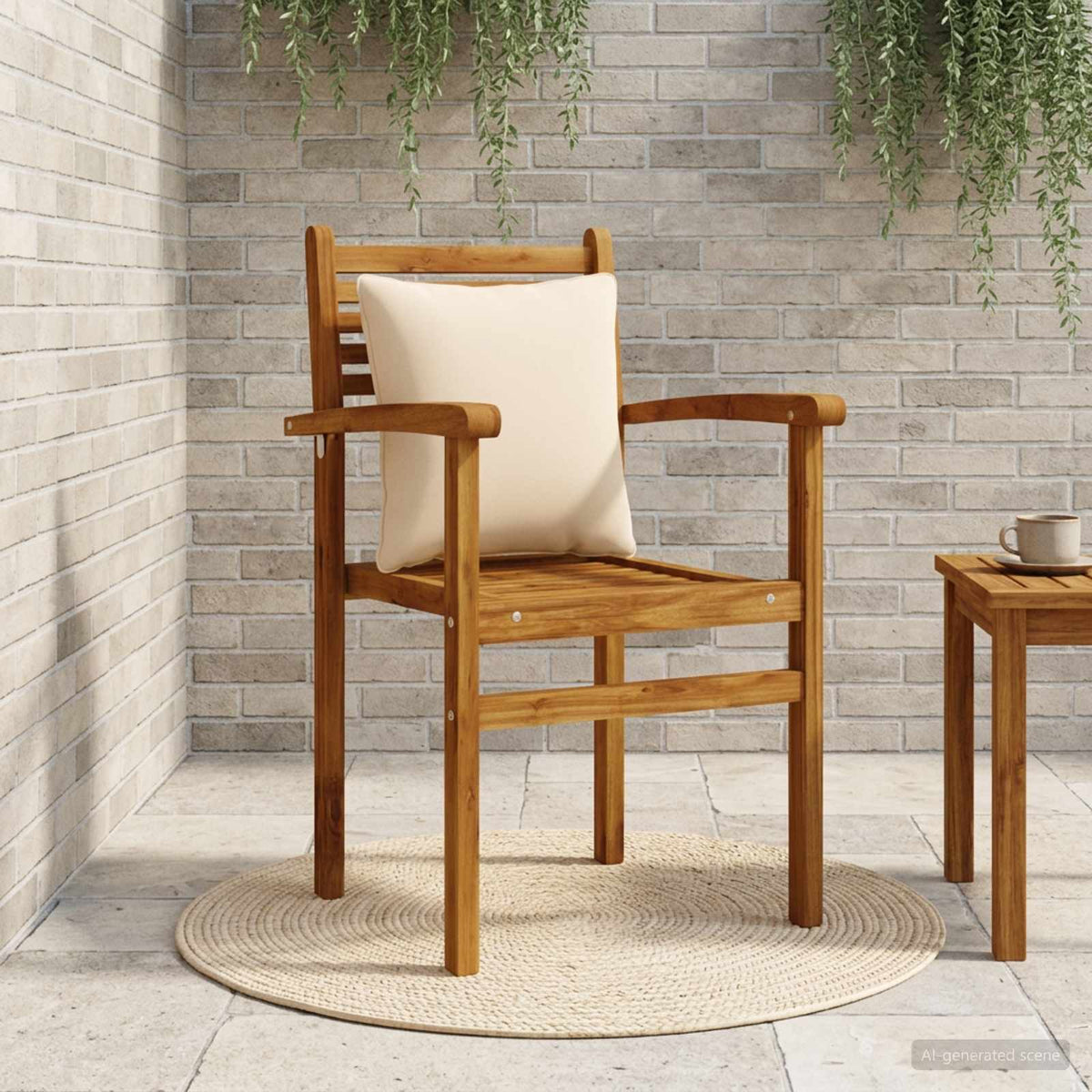 1-Piece Back Cushion PUTTEN 100% Polyester Cream