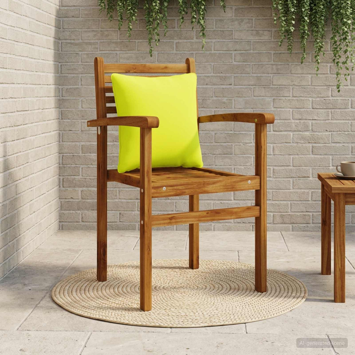 Back Cushion PUTTEN 100% Polyester Bright Green 40 x 40 x 15 cm