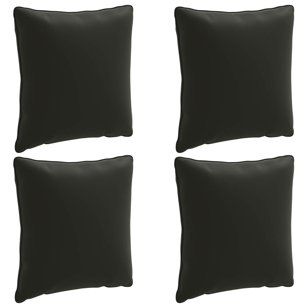 4-Piece Back Cushions PUTTEN 4 pcs 100% Polyester Black