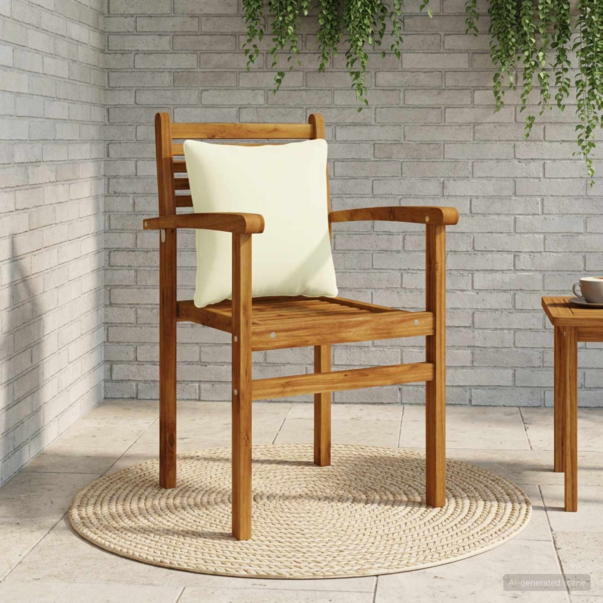 Back Cushion PUTTEN 100% Polyester Cream 40 x 40 x 15 cm