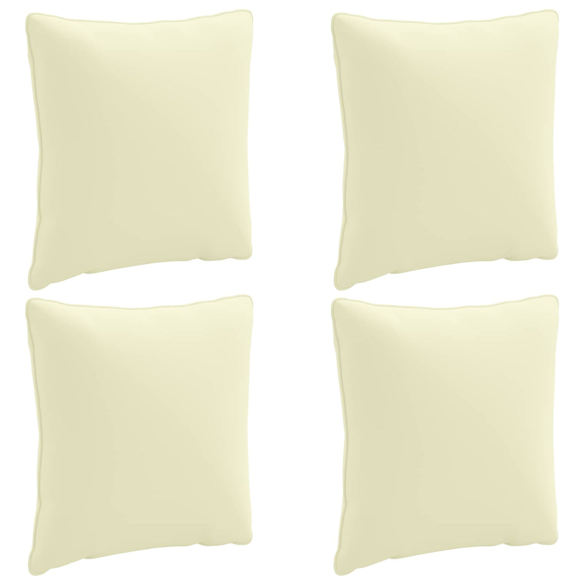 Back Cushion PUTTEN 4 pcs 100% Polyester Cream 40 x 40 x 15 cm