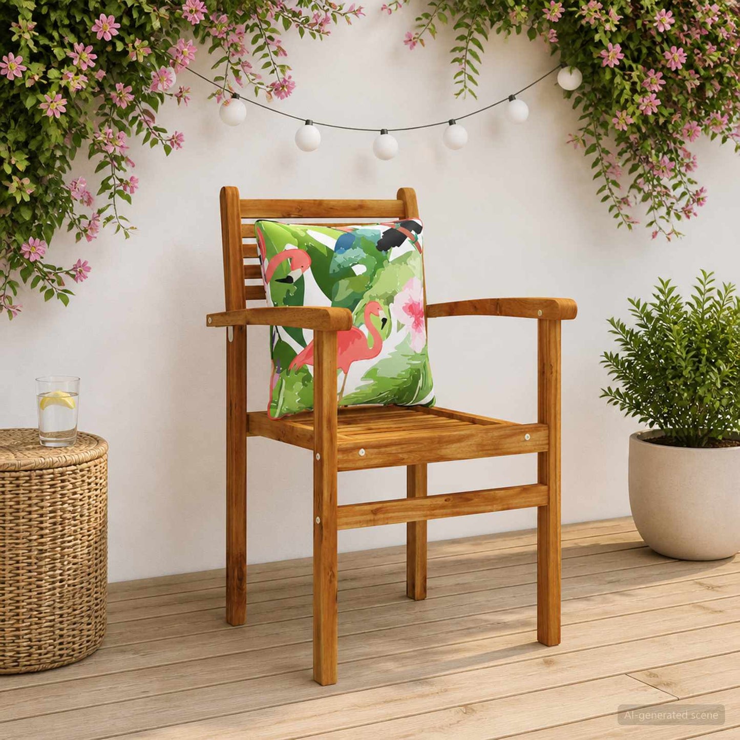 4-Piece Back Cushions PUTTEN 4 pcs 100% Polyester Multicolour