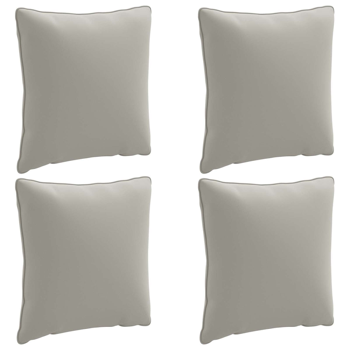 Back Cushion PUTTEN 4 pcs 100% Polyester Grey 40 x 40 x 15 cm