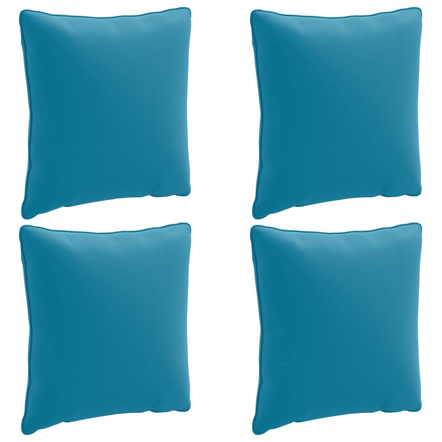 4-Piece Back Cushions PUTTEN 4 pcs 100% Polyester Light Blue