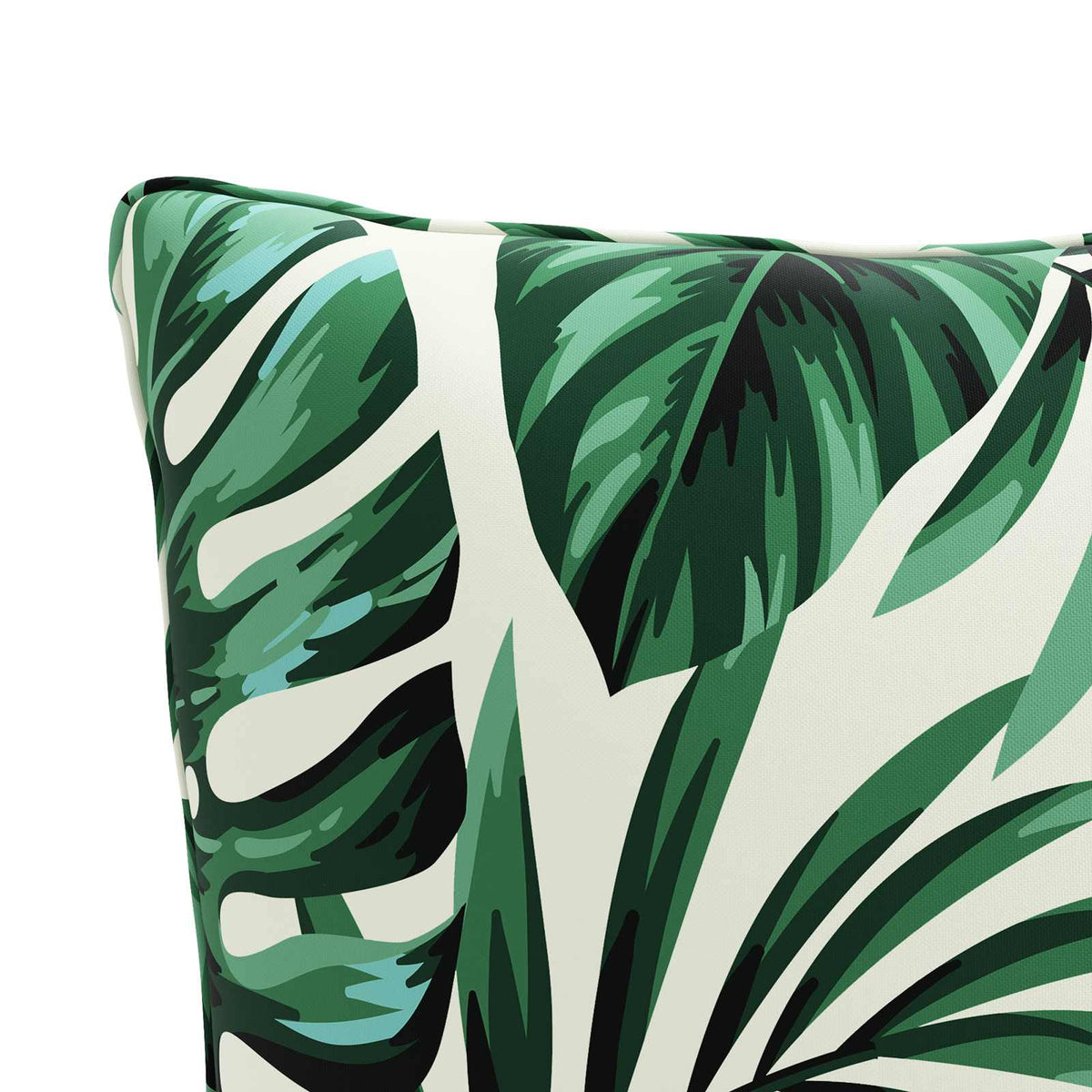 Back Cushion PUTTEN 4 pcs 100% Polyester Leaf Pattern