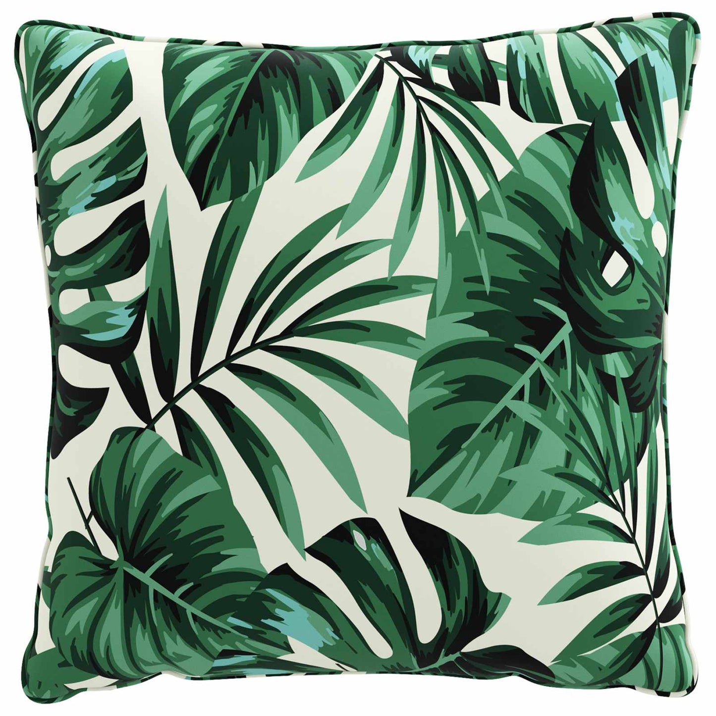 4-Piece Back Cushions PUTTEN 4 pcs 100% Polyester Leaf Pattern