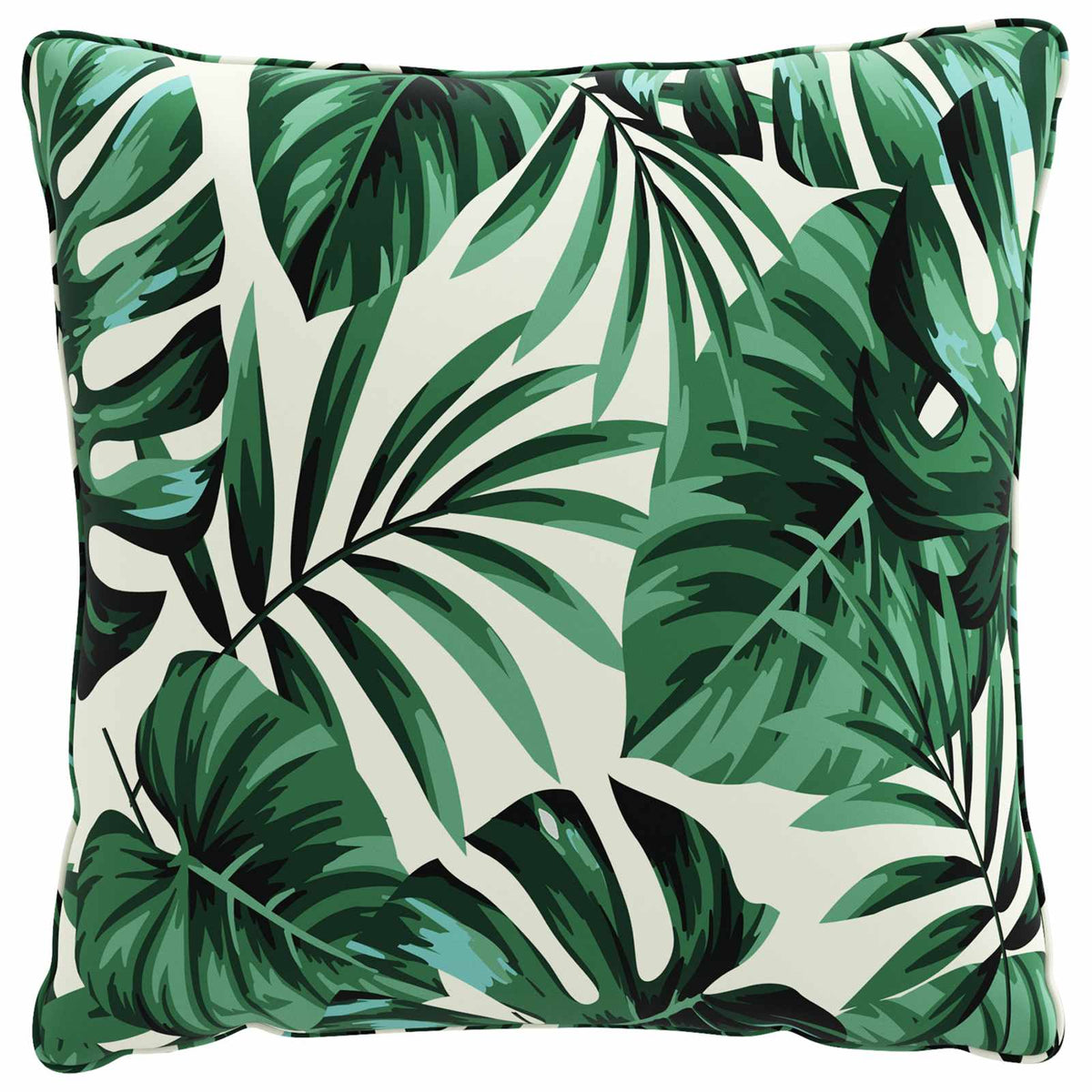 Back Cushion PUTTEN 4 pcs 100% Polyester Leaf Pattern