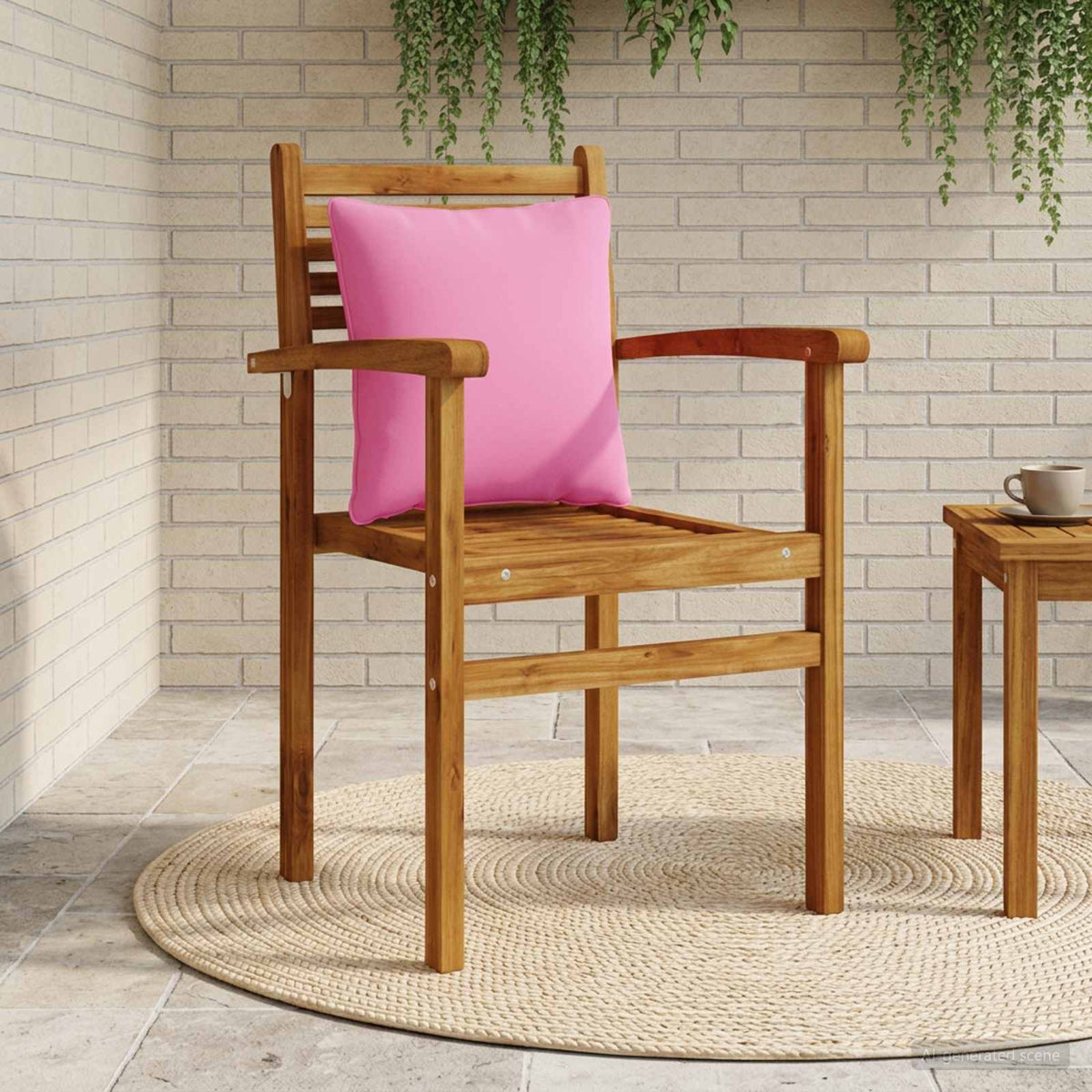 Back Cushion PUTTEN 100% Polyester Pink 40 x 40 x 15 cm