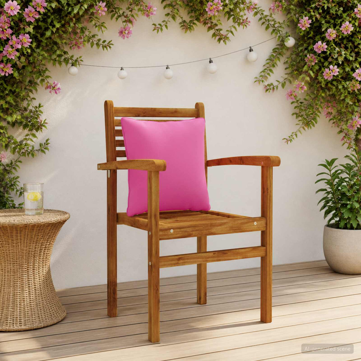 Back Cushion PUTTEN 4 pcs 100% Polyester Pink 40 x 40 x 15 cm