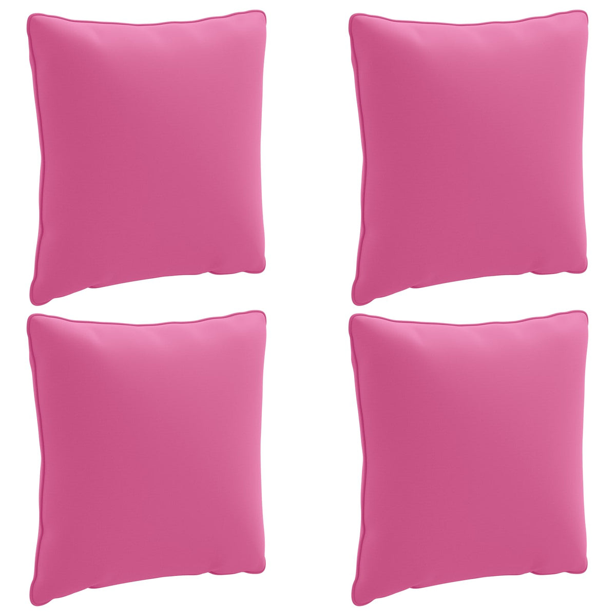 Back Cushion PUTTEN 4 pcs 100% Polyester Pink 40 x 40 x 15 cm