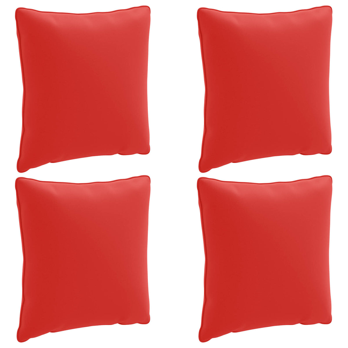 Back Cushion PUTTEN 4 pcs 100% Polyester Red 40 x 40 x 15 cm