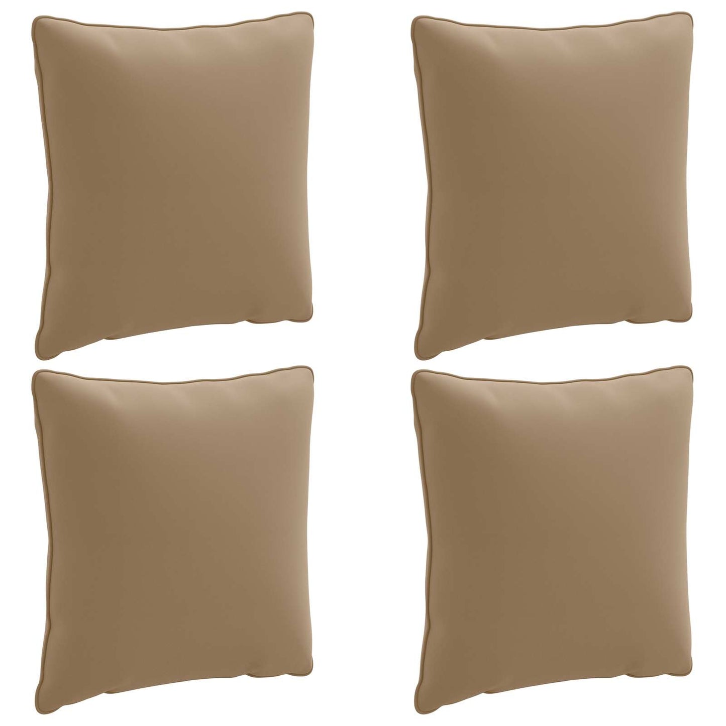 4-Piece Back Cushions PUTTEN 4 pcs 100% Polyester Taupe