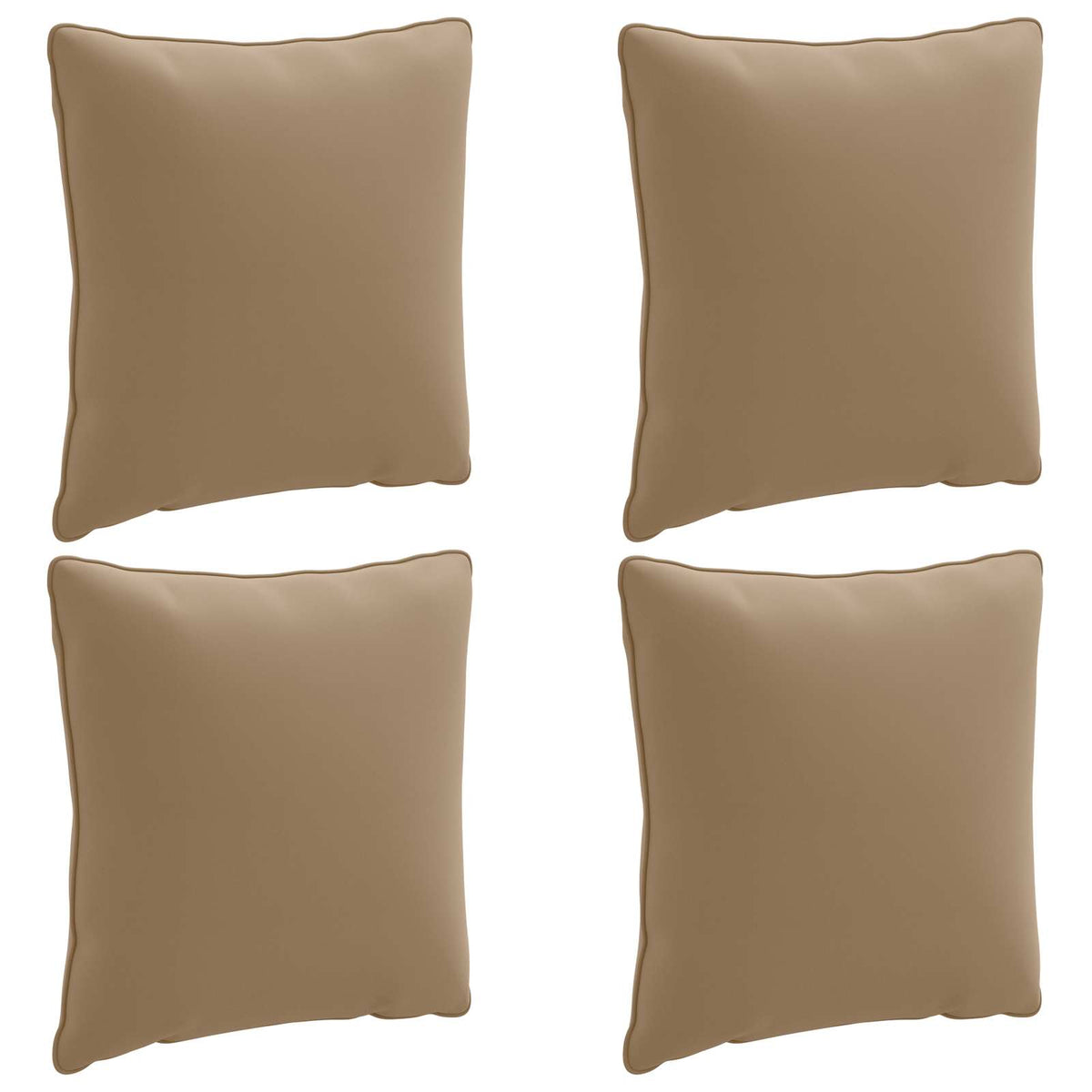 Back Cushion PUTTEN 4 pcs 100% Polyester Taupe 40 x 40 x 15 cm