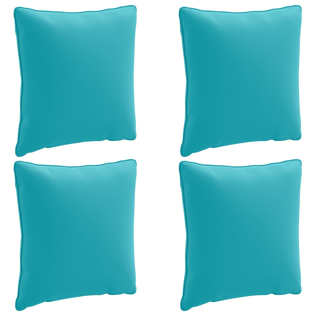4-Piece Back Cushions PUTTEN 4 pcs 100% Polyester Turquoise