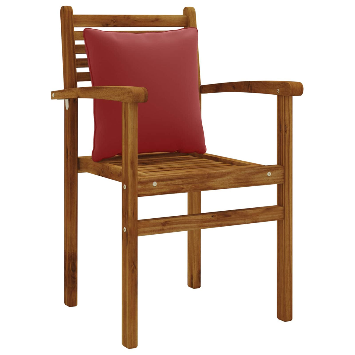 Back Cushion PUTTEN 100% Polyester Wine Red 40 x 40 x 15 cm