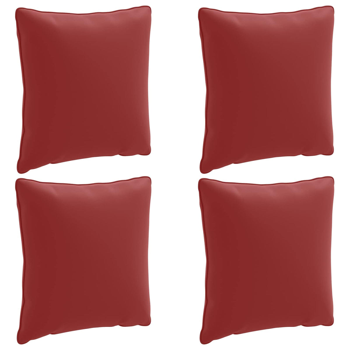 Back Cushion PUTTEN 4 pcs 100% Polyester Wine Red
